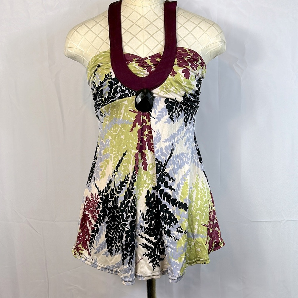 Prairie New York Silk Sleeveless Top Size Medium Like New Racer Back
